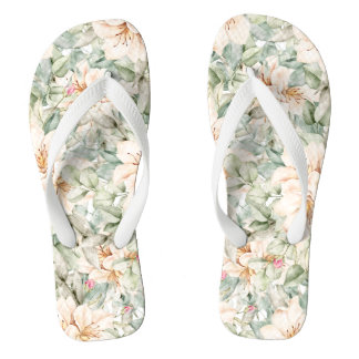 Chinelos desenho floral elegante