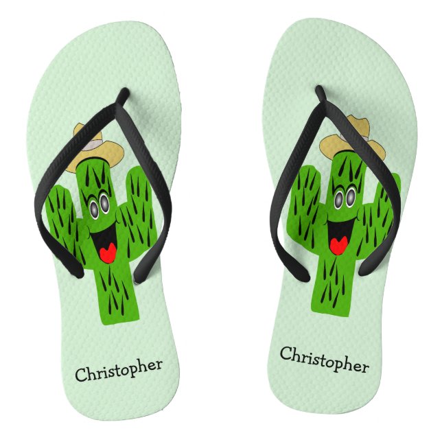 Chinelos Design de Cactus Personalizado (Pé da cama)