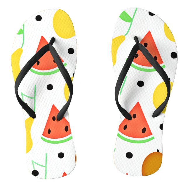 Chinelos Design de Padrão de Frutas Tropicais (Pé da cama)