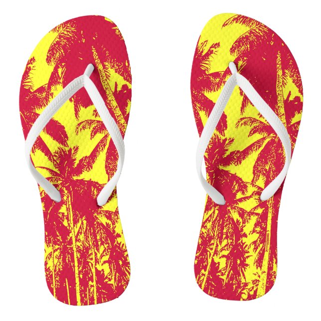 Chinelos Design de Palmeiras Tropicais (Pé da cama)