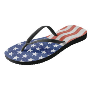 Chinelos Design estilizado da bandeira americana