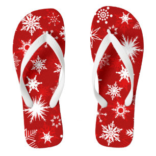 Chinelos Design vermelho e branco do Natal do verão do