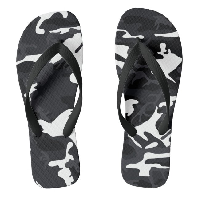 Chinelos Destaques Branco Ártico Camo (Pé da cama)