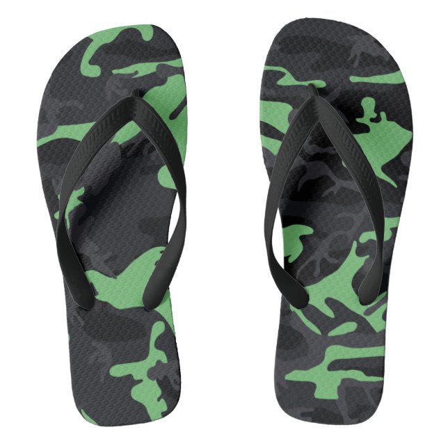 Chinelos Destaques de Hortelã Camo (Pé da cama)