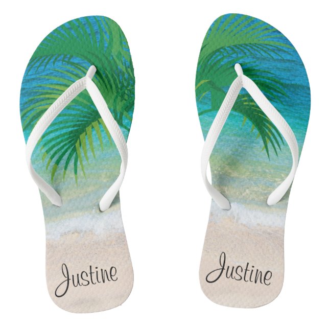 Chinelos Destino Tropical Personalizado (Pé da cama)
