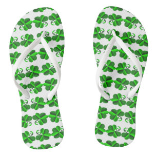 Chinelos Dia do Patrick Rua. Shamrock.