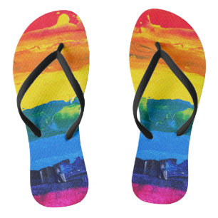Chinelos Dia do Sinalizador do Orgulho de Gay de Pintura do