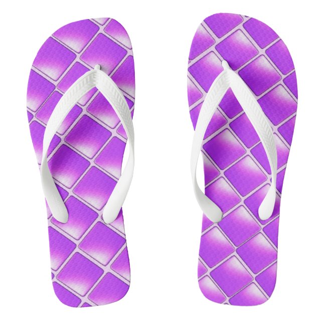 Chinelos Diamantes com Sombreado Roxo (Pé da cama)