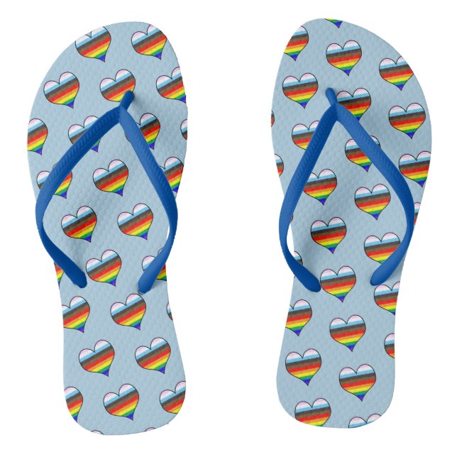 Chinelos do Rainbow Heart Pattern (Pé da cama)