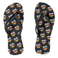 Chinelos do Rainbow Heart Pattern