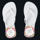 Chinelos do Sr. & da Sra. Elegante Floral<br><div class="desc">Para uma personalização mais adicional, clique por favor "personalizam" o botão e usam nossa ferramenta de design para alterar este modelo. Se as opções estão disponíveis, você pode mudar o texto e a imagem simplesmente clicando em "edita/remove o texto ou a imagem aqui" e adiciona seus próprios. Projetado por Freepik....</div>