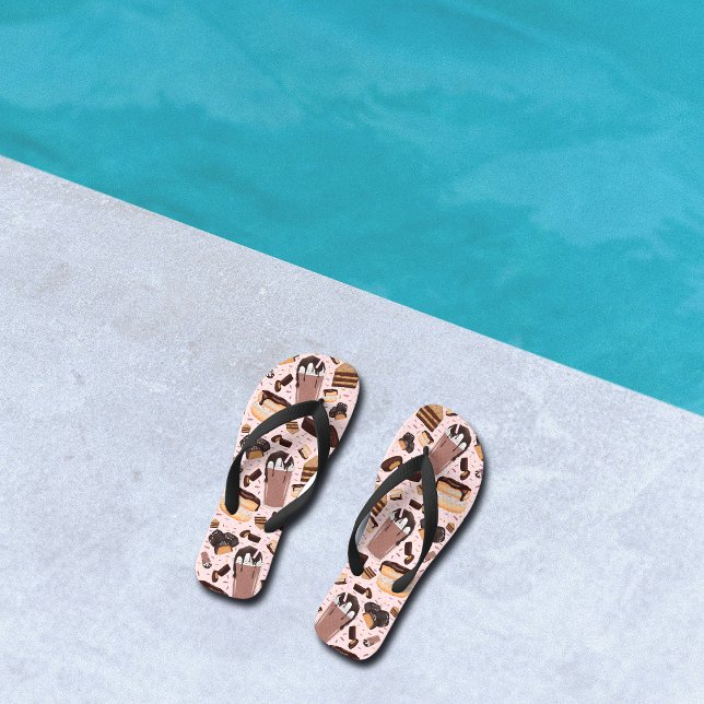 Chinelos Doce Ameaça Chocolate Rosquinha Mocha Manteiga de  (Criador carregado)