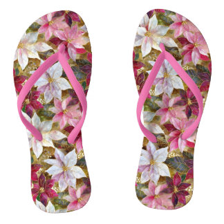 Chinelos Dourada Poinsettia Bronze Rosa-Rosa-Rosa-Rosa-Bron