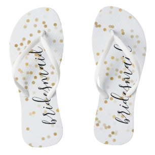 Chinelos Dourado Glam Confetti