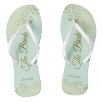 Dourado lugar em Mint Green O casamento elegante d