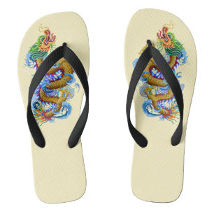 Chinelos Dragão Dourado