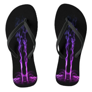 Chinelos Dragão Fumaça Preto e Roxo