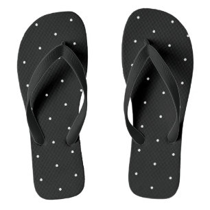 Chinelos Elegante bolinhas brancas minúsculas brancas, bon