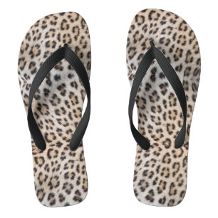 Chinelos Elegante estampa de animal de pele de leopardo chi