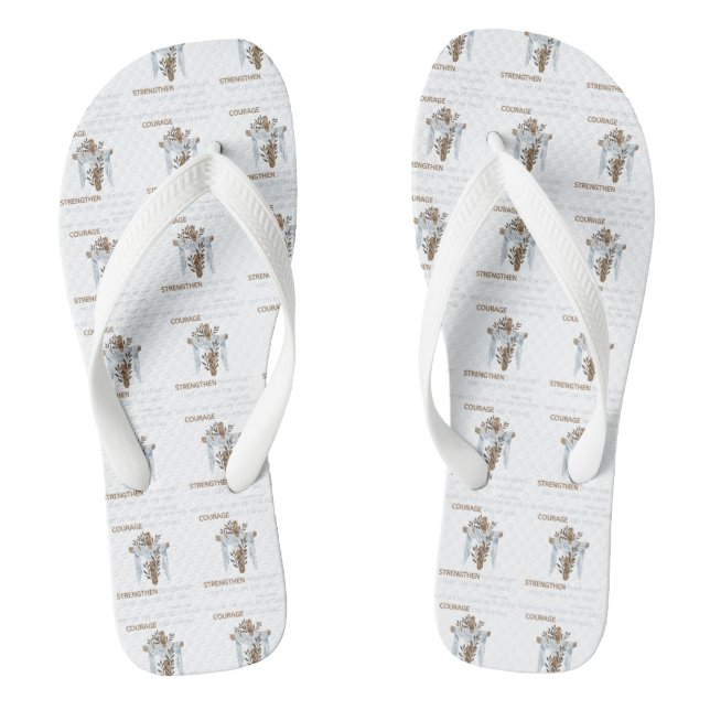 Chinelos Escritura Versa de bíblia Salm 27:14 KJV II All-Ov (Pé da cama)