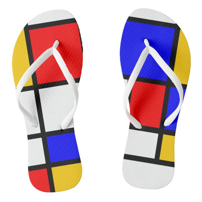Chinelos Estilo Mondrian (Pé da cama)