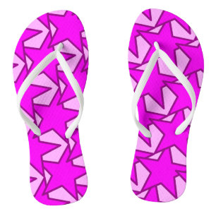 Chinelos Estrela Geométrica Moderna - violeta e rosa