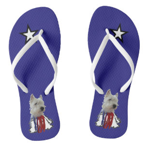 Chinelos Estrela Solitária - American Flag Westie