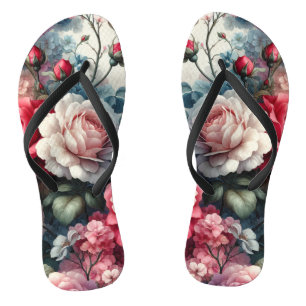 Chinelos Eterno Rosa Floral Charme