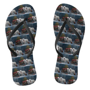 Chinelos Excelente Pirenéus Snowy Sleigh Decência de Natal