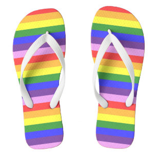 Chinelos Excelente qualidade - Rainbow Stripe Bright Cores