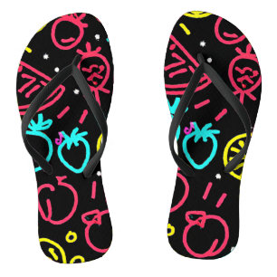 Chinelos Extravagância de Frutas Neon