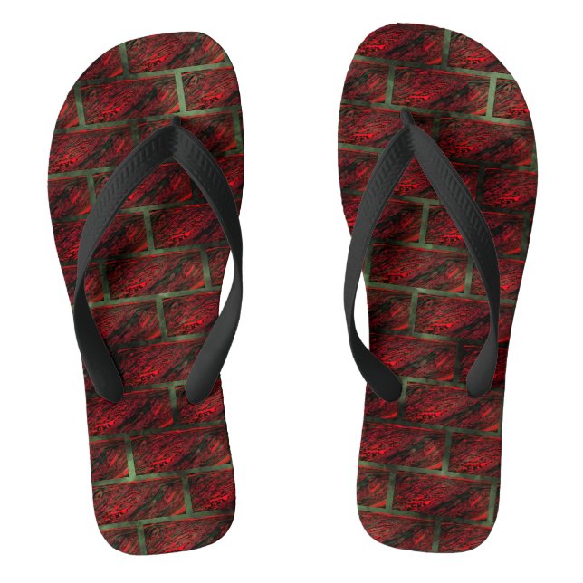 Chinelos Falso muro de tijolos exposto ou azulejos simuland (Pé da cama)