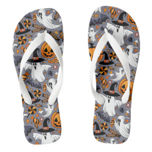 Chinelos Fantasmas Spooky e Monstros Cute Assustadores