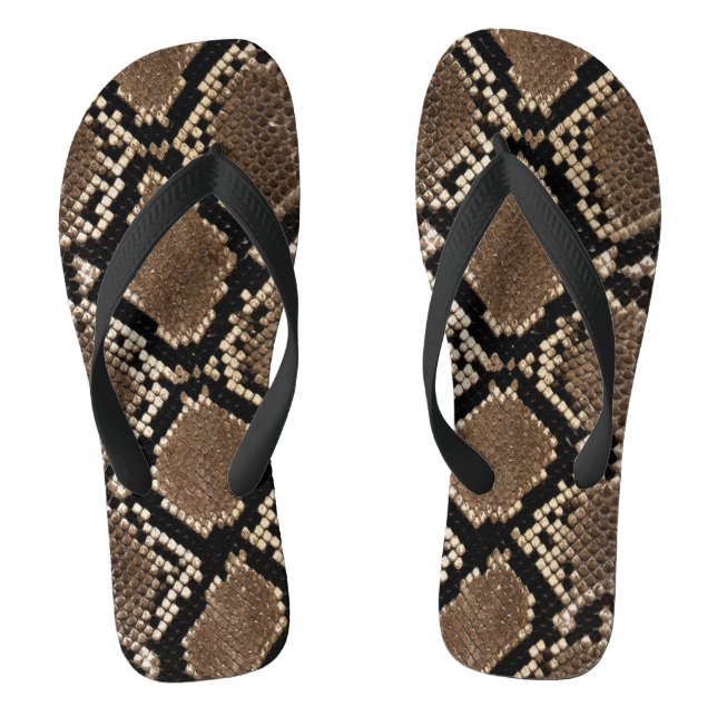 Chinelos Faux Python Snakeskin (Pé da cama)