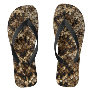 Chinelos Faux Rattlesnake Snakeskin
