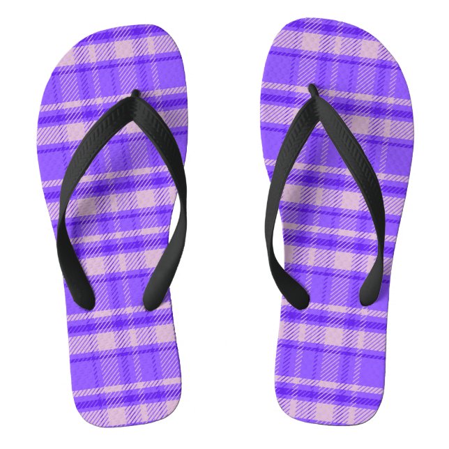 Chinelos Feliz Peri Xadrez, Tartan Roxo (Pé da cama)