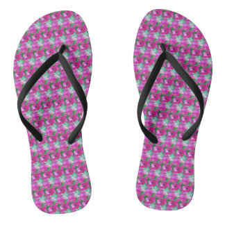 Chinelos Femininos Flor Rosa Roxo