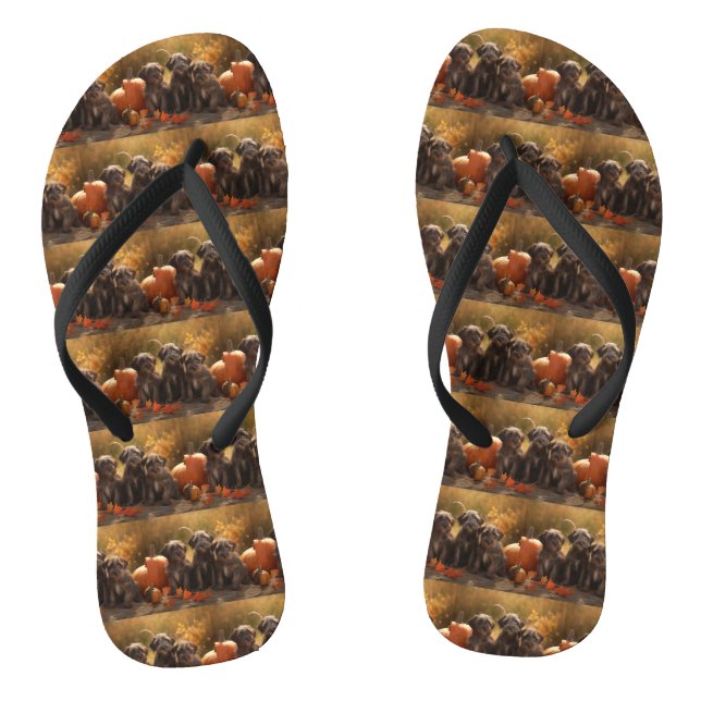 Chinelos Filhote de Griffon de Cabelo Duro de Outono (Pé da cama)