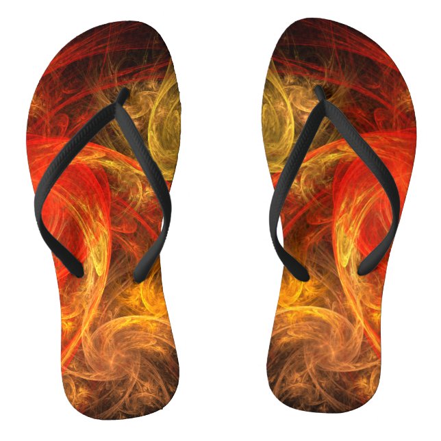 Chinelos Firestorm Nova Abstrato Art (Pé da cama)