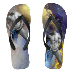 Chinelos Físico masculino musculoso de SlipperyJoe sensual 