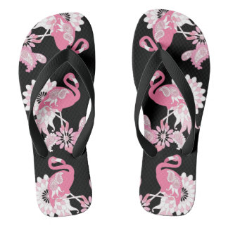 Chinelos Flamingo Cor-de-rosa-preto moderno