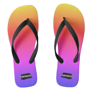 Chinelos Flip-Flops com Design de Cor Gradiente do Arco-Ír