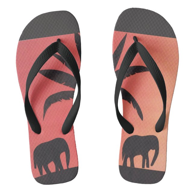 Chinelos Flip-flops com Design de elefante (Pé da cama)