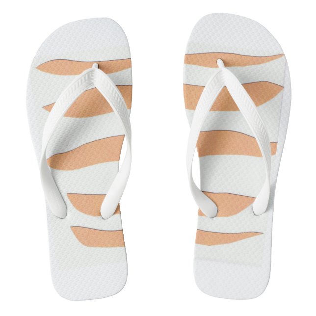 Chinelos Flip-flops com faixas de Tigre Laranja (Pé da cama)