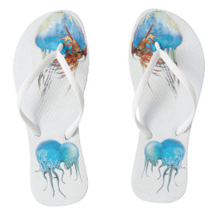 Chinelos Flip-Flops De Diversão De Peixes De Geleia
