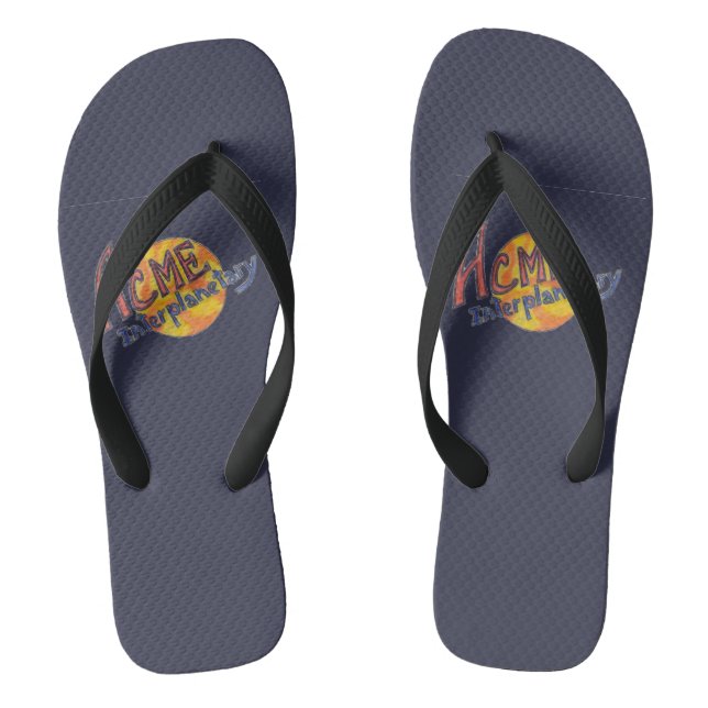 Chinelos Flip-Flops Interplanetário ACME (Marinho) (Pé da cama)
