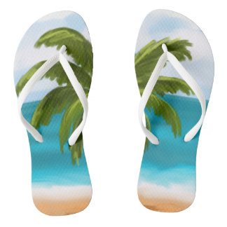 Chinelos Flip-Flops Personalizados da Árvore Palm- faça alt