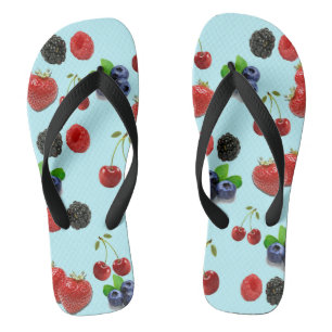 Chinelos FlipFlop de framboesa de mirtilo