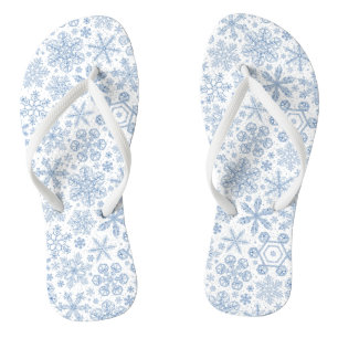Chinelos Flocos de neve de cinza esbranquiçados