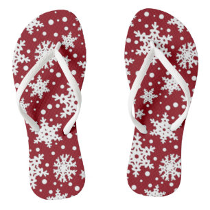 Chinelos Flocos de neve de Natal bonito
